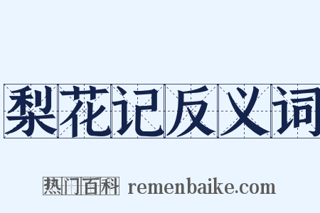 梨花记反义词是什么意思的图片